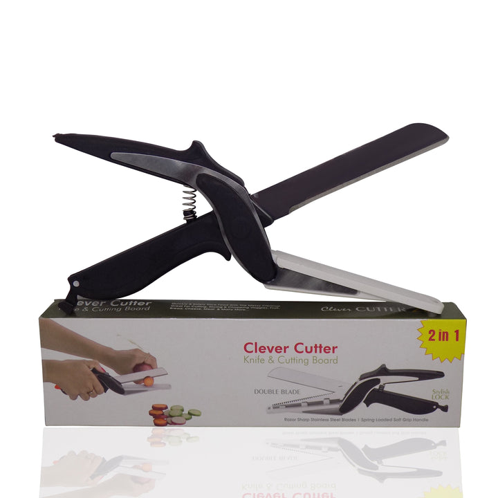 0107 Clever Cutter 2 In 1 Food Chopper Slicer Dicer Vegetable Fruit Cutter