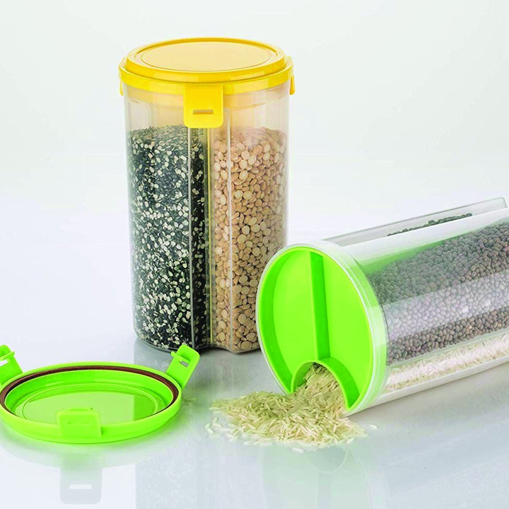 0618 3 In 1 Transparent Air Tight Storage Dispenser Container