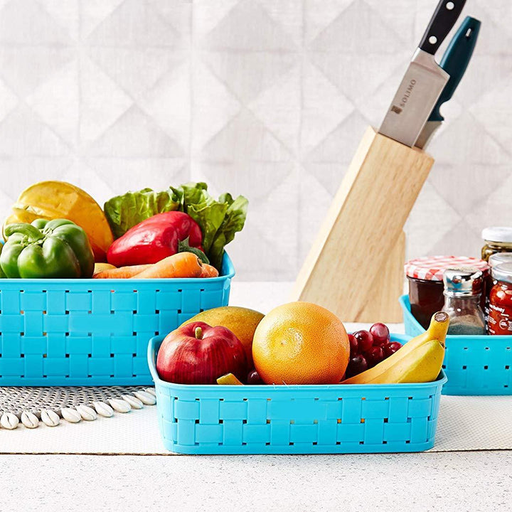 062 Smart Baskets For Storage(Set Of 3) Sky Blue