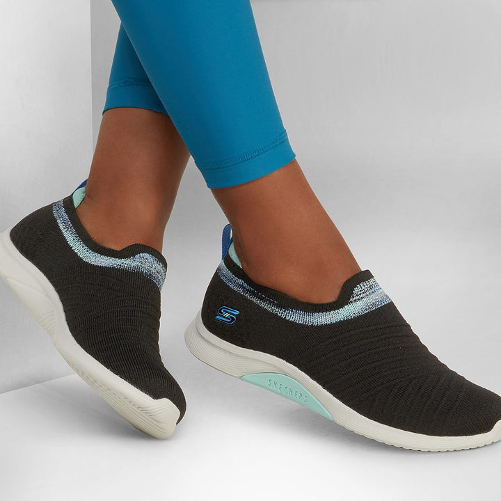 SKECHERS ELSA WOMEN'S SLIPON ACTIVE SHOES - 104229-BKMN