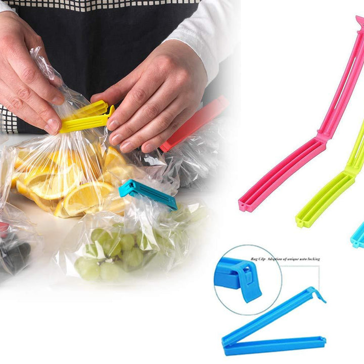 105 Plastic Snack Bag Clip Sealer Set (18 Pcs Multicolour)