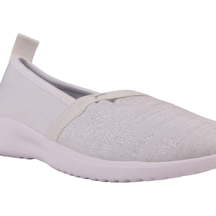 Side view of PUMA Women's Lifestyle Lace-Up Sneakers, showcasing the sleek design, breathable upper, cushioned insole, and iconic PUMA logo, designed for comfort and style in everyday wear.