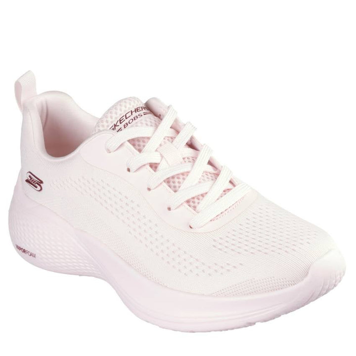 A chic and lightweight women’s lace-up sneaker with a breathable knit upper, cushioned memory foam insole, and a flexible, durable outsole for all-day comfort