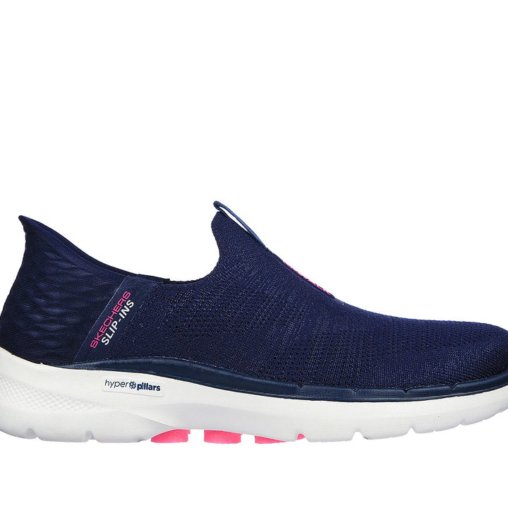 SKECHERS GO WALK 6 - FABULOUS WOMEN'S SLIPON WALKING SHOE - 124569-NVY