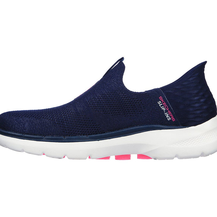 SKECHERS GO WALK 6 - FABULOUS WOMEN'S SLIPON WALKING SHOE - 124569-NVY