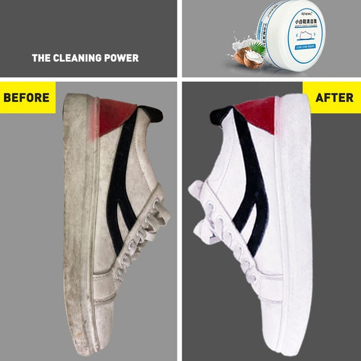 Stain Remover Cleansing Cream for Shoe Polish Sneaker Cleaning Kit Shoe Eraser Stain Remover White Rubber Sole Shoe Cleaner White Shoe Cleaning Cream Stain Remover (120 Gm Approx) - Springkart 