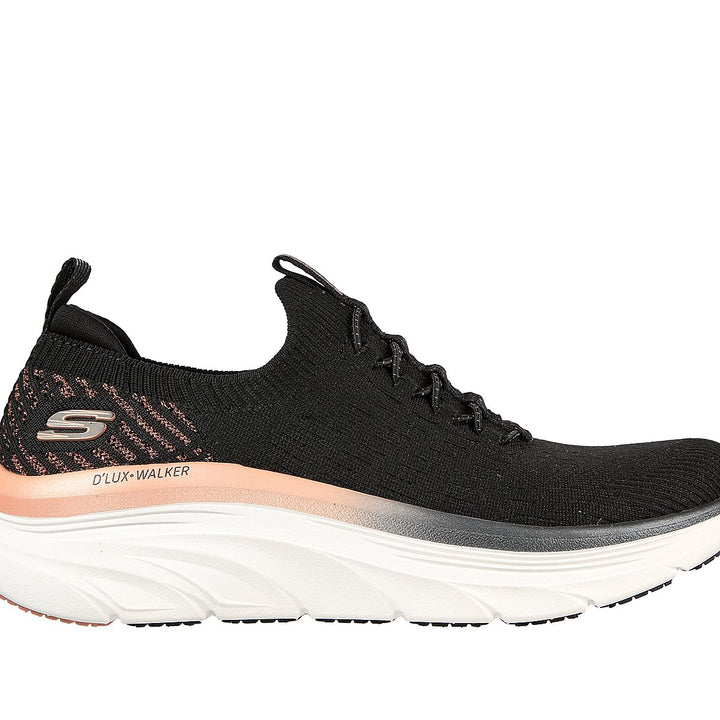 SKECHERS D`LUX WALKER-LET IT GLOW WOMEN'S SLIP ON SLIP ON SHOE - 149366-BKRG