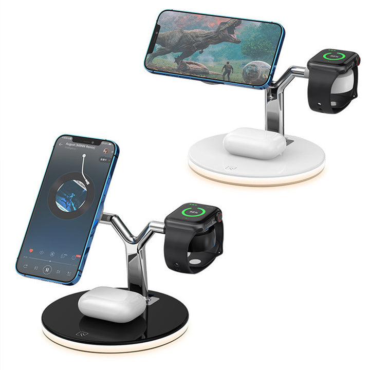 3 In 1 Magnetic Wireless Charger Stand Watch 15W Fast Charging Dock Station For Earbuds Pro