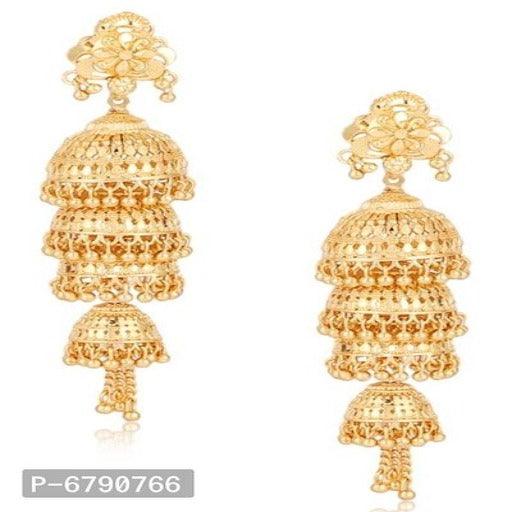 Traditional Gold Plated Earrings - Springkart 