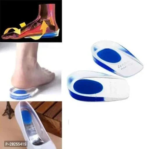 Silicone Heel Cups Insoles Shoe Heel Ankle Comfort Heel Spur Shoe Insert Support Planter Pad for Men and Women (Blue_1xPair) - Springkart 