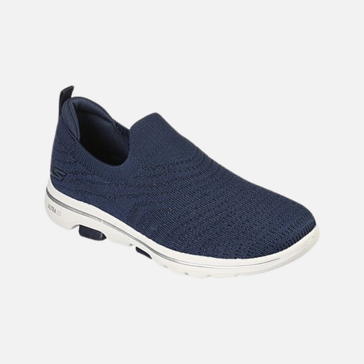 Skechers Go Walk 5  - Costal View Women's Walking Shoes  -Navy/White
