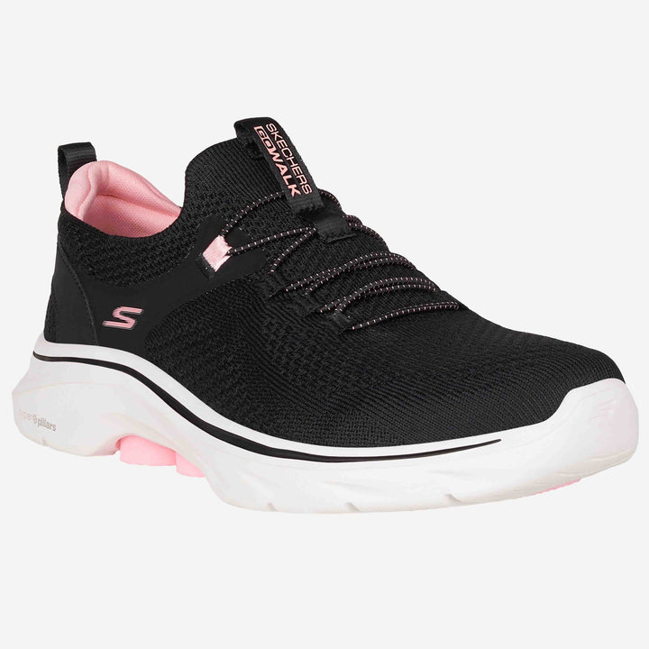 Skechers GO WALK 7 - ABIE Women's Walking Shoes-125225-BKHP