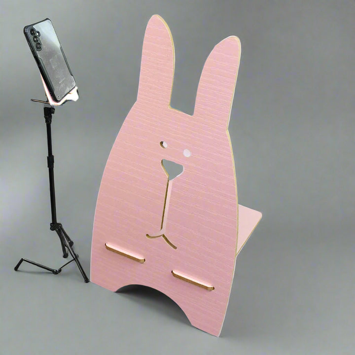 Wooden Cute Lovely Rabbit Design Mobile Stand (1 Pc)