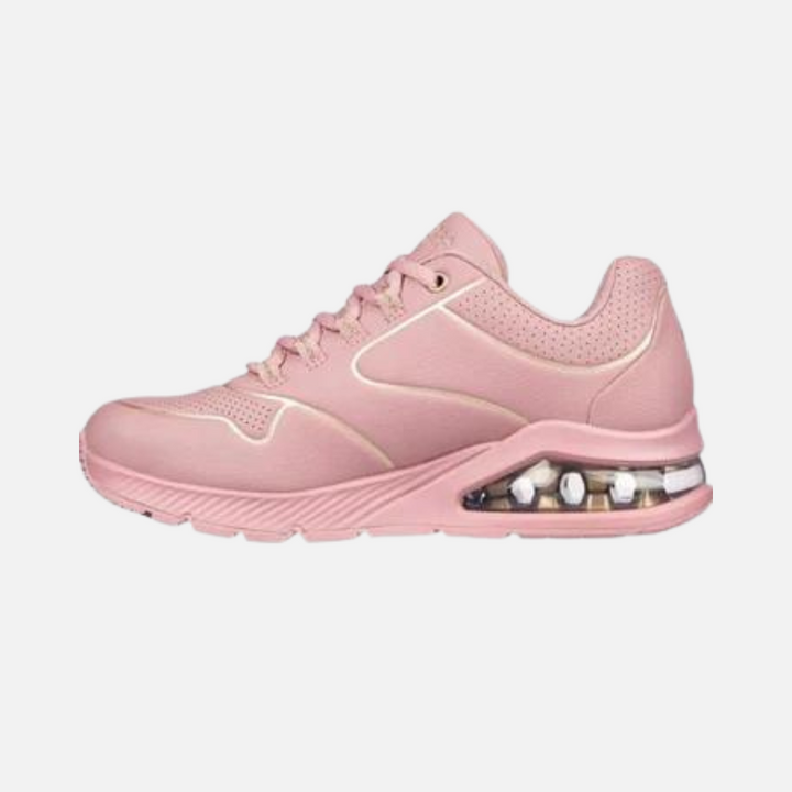 Skechers Uno 2 Golden Trim Womens Shoes - Pink/Gold