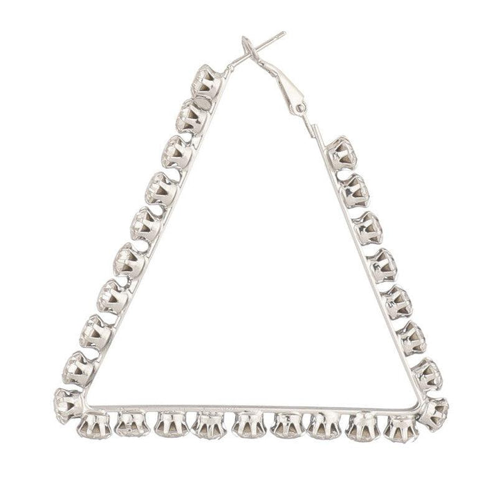 Stunning Studded Shinning Tringle Silver Earing For Women and Girls - Vembley