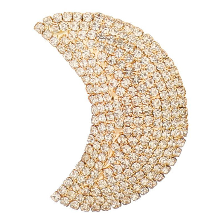Studded Shinning Half Moon Golden Stud Earing For Women and Girls - Vembley