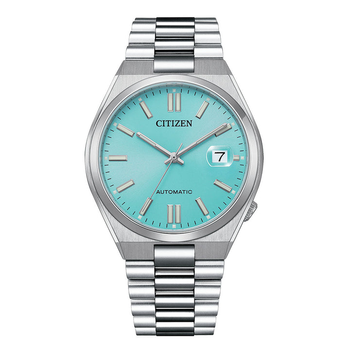 CITIZEN AUTOMATIC GENTS WATCH LIGHT BLUE DIAL - NJ0151-88M