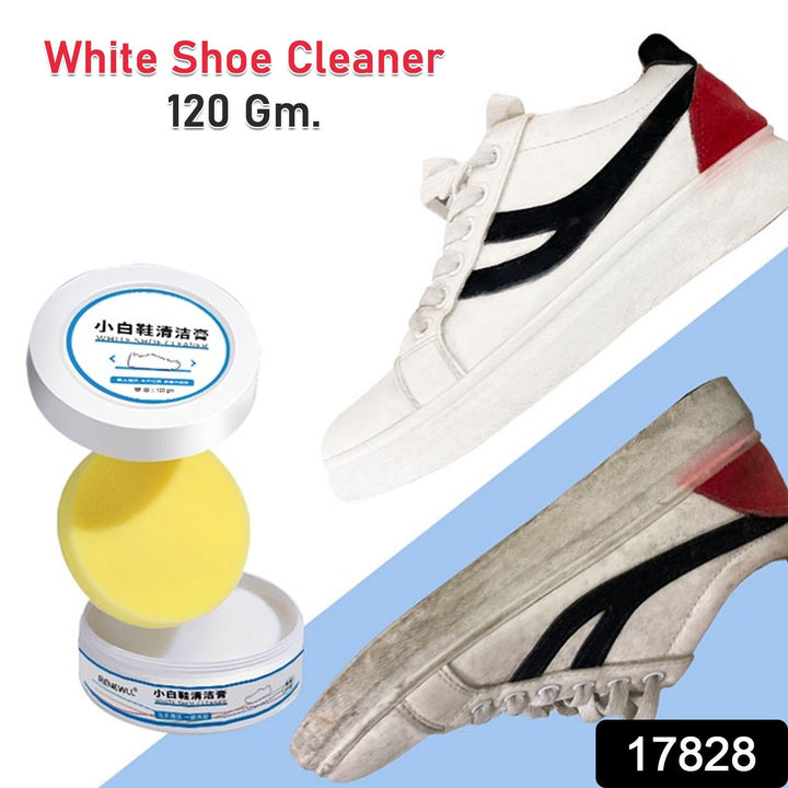 Stain Remover Cleansing Cream for Shoe Polish Sneaker Cleaning Kit Shoe Eraser Stain Remover White Rubber Sole Shoe Cleaner White Shoe Cleaning Cream Stain Remover (120 Gm Approx) - Springkart 