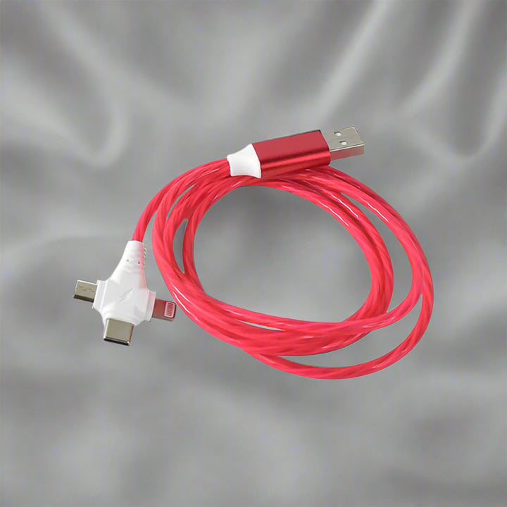 3 In 1 Charging Cable Light Up Fast Charger Lighting Cable