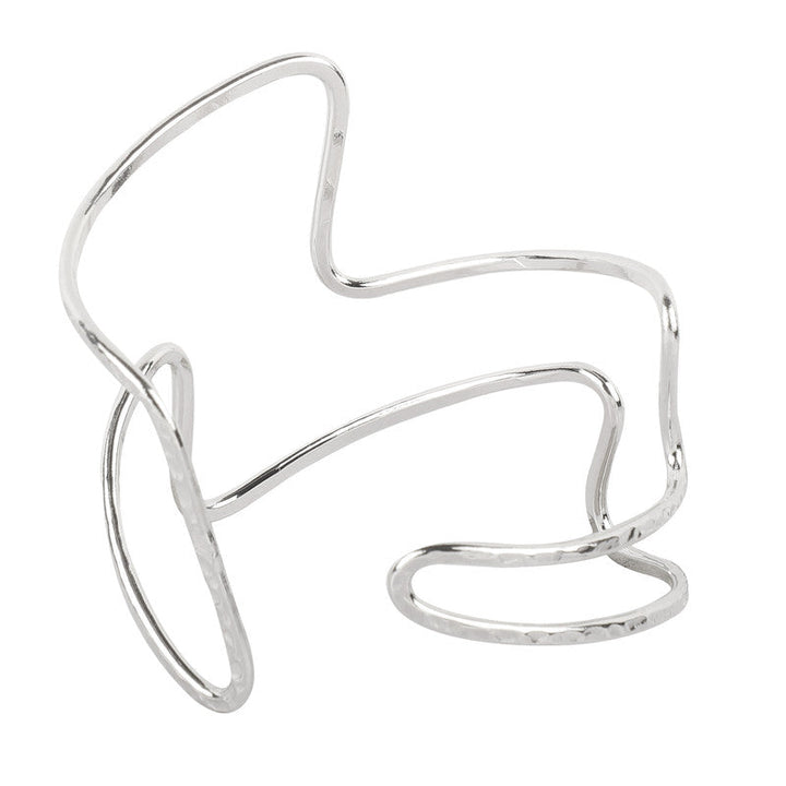 Vembley Stylish Silver Waves Bracelet For Women and Girls