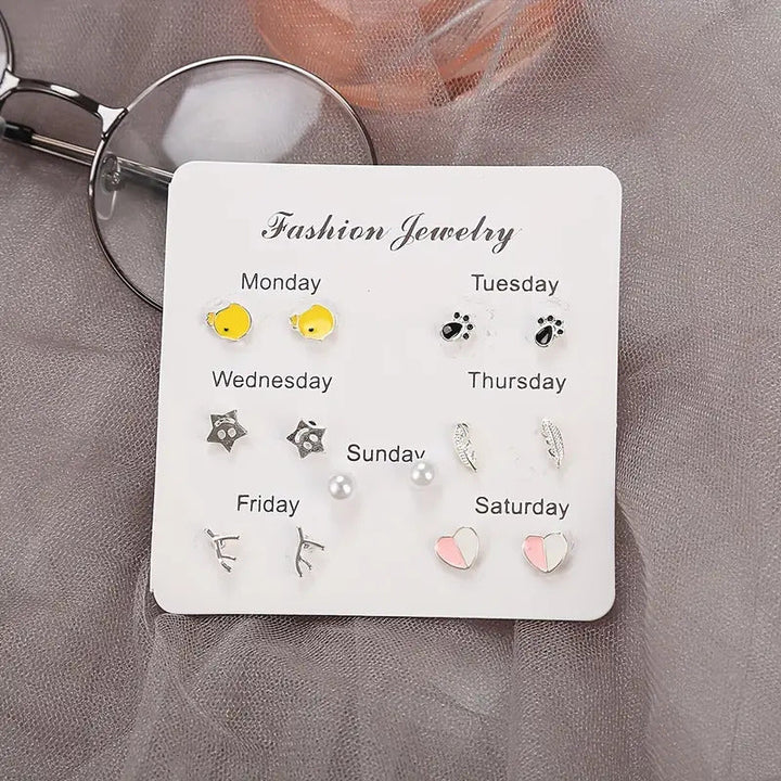 Vembley Special Weekly 7 Stud Earrings Sets