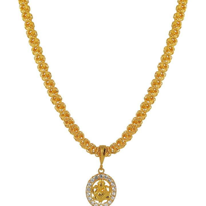 Luxurious Men's Gold Plated Pendant With Chain Vol 6