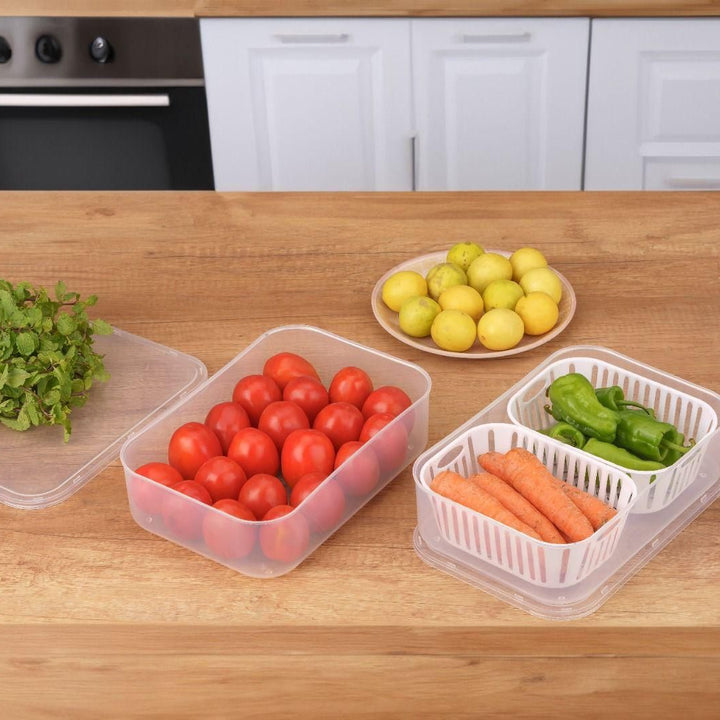 2 in 1 Multi Storage Boxes Freezer Storage Containers