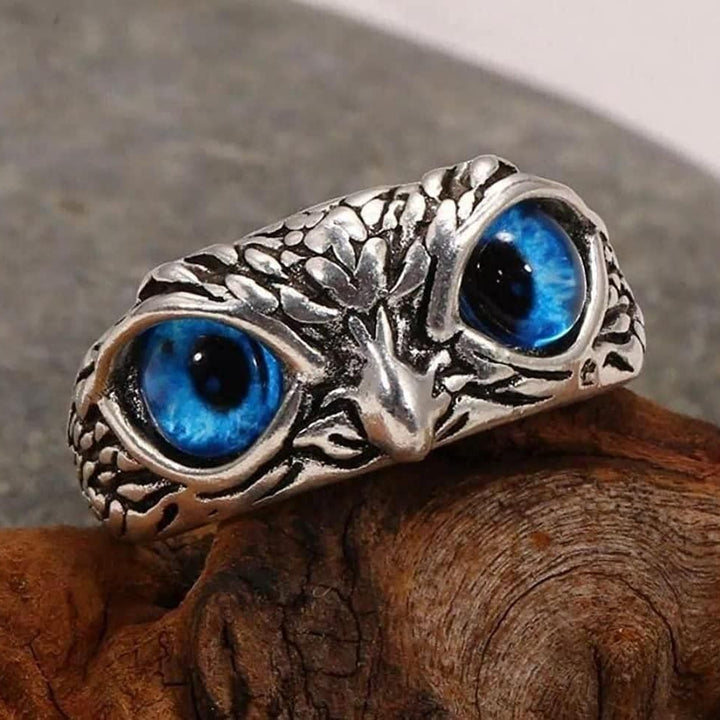 Attractive Silver Plated Owl Ring