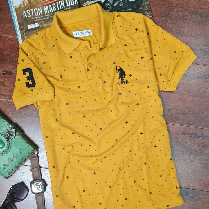 Cotton Printed  Half Sleeves Polo T-Shirts