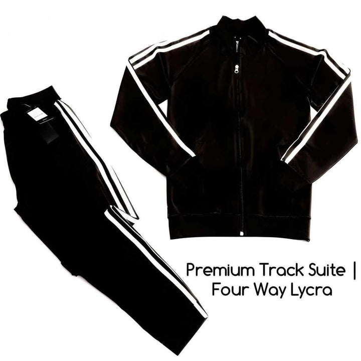 Men's Side Stripe 4 Way Lycra Track Suit