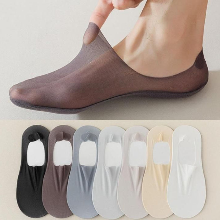 Silicone Non-slip Invisible No Show Socks(Pack Of 2)