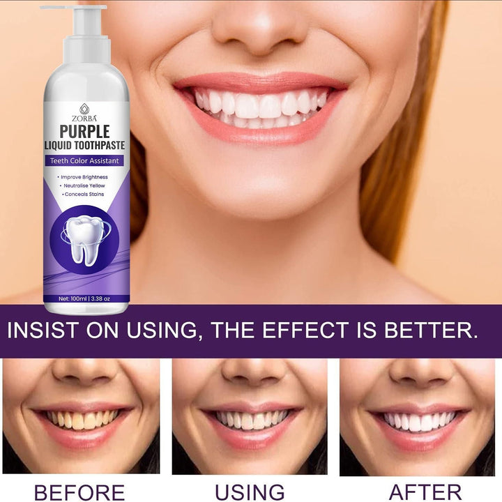 ZORBA Purple Liquid Toothpaste 200ml Pack of 2