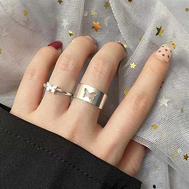 Silver couple ring