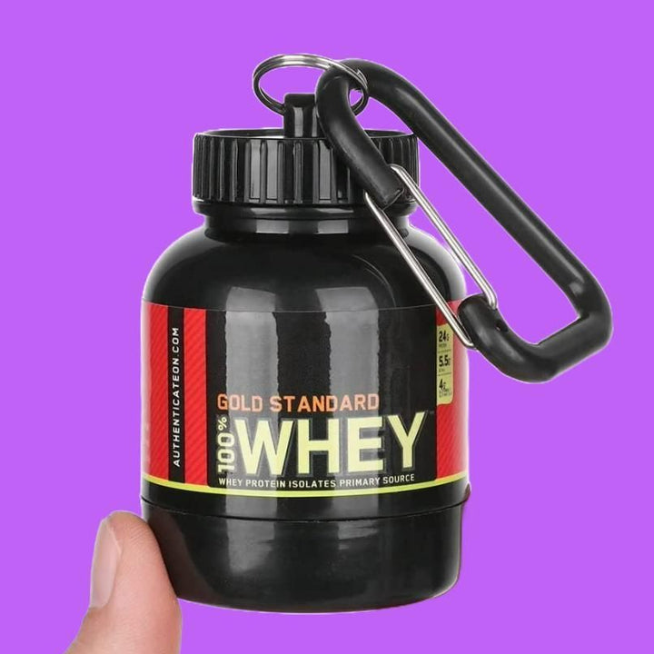 Digital Protein Powder and Supplement Funnel Keychain - Protein Powder Container with Durable Key-Chain