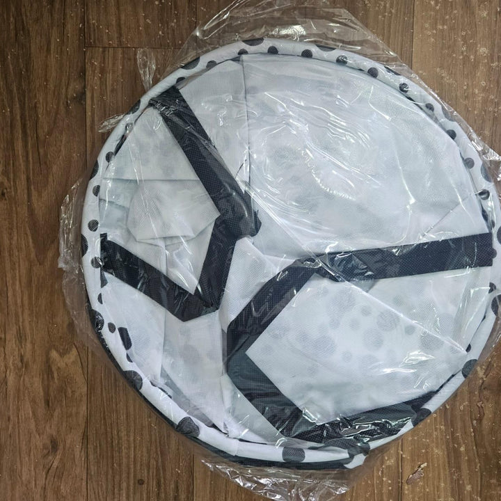 Round Canvas Black and White Polka Dot Laundry Bag 45 L