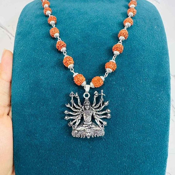 Sitted Shiva Embrace Silver Pendant
