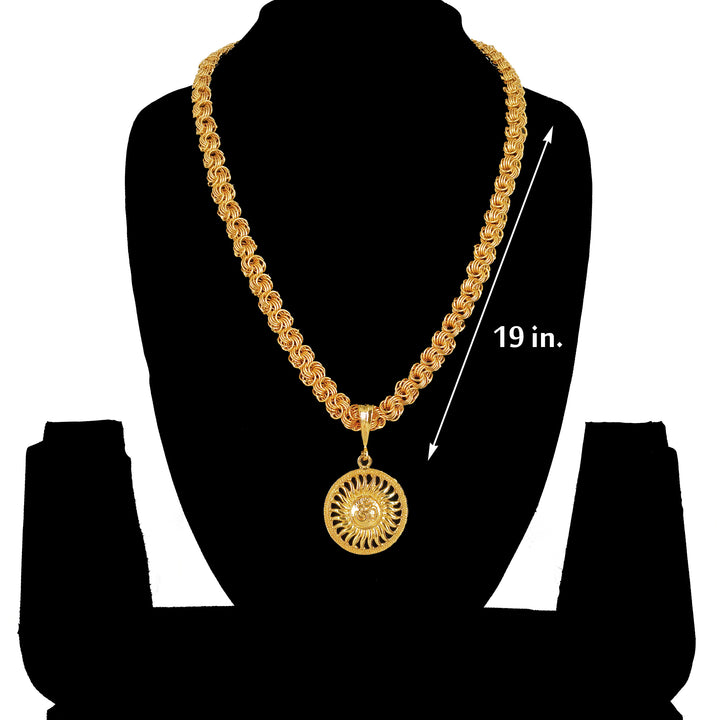 Luxurious Men's Gold Plated Pendant With Chain Vol 2