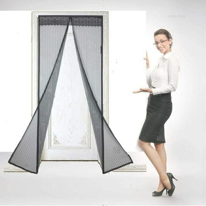 Door Curtain-Mesh Screen Net Home Magnetic Foldable Anti Mosquito Door Curtain