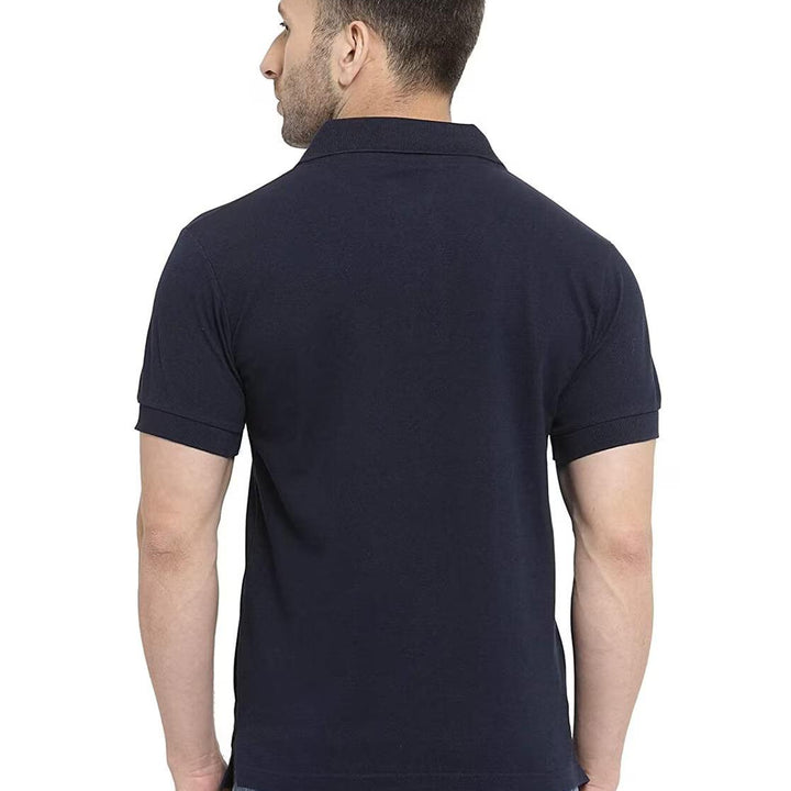 Poly Cotton Solid Half Sleeves Mens Polo T-Shirt