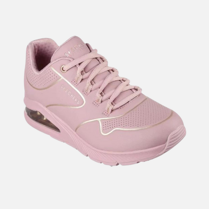 Skechers Uno 2 Golden Trim Womens Shoes - Pink/Gold
