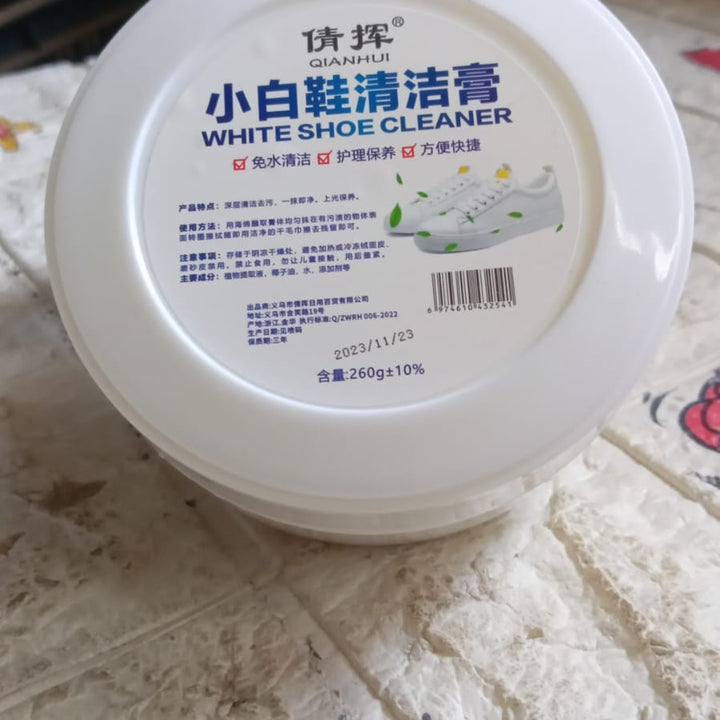 Stain Remover Cleansing Cream for Shoe Polish Sneaker Cleaning Kit Shoe Eraser Stain Remover White Rubber Sole Shoe Cleaner White Shoe Cleaning Cream Stain Remover (260 Gm) - Springkart 