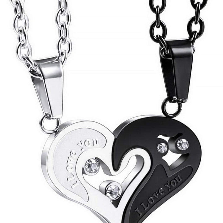 Valentine’s Special His & Hers Love Heart Pendant Necklace-KYAMSTORE
