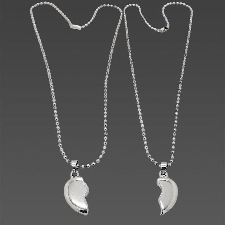 Couple Silver Plated Pendants Set