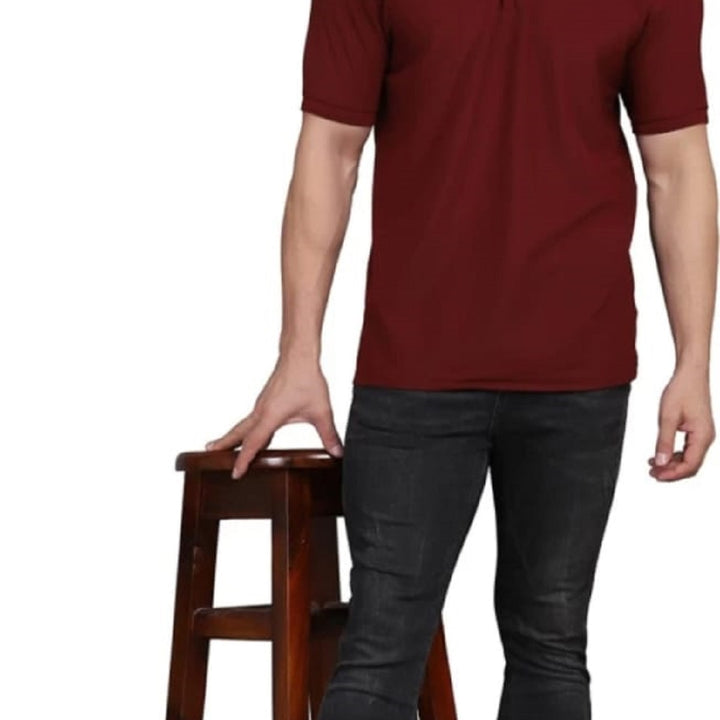 Men's Half Sleeves Polo Neck T-shirt