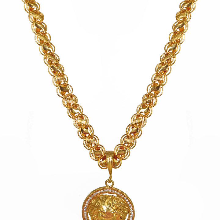 Luxurious Men's Gold Plated Pendant With Chain Vol 3