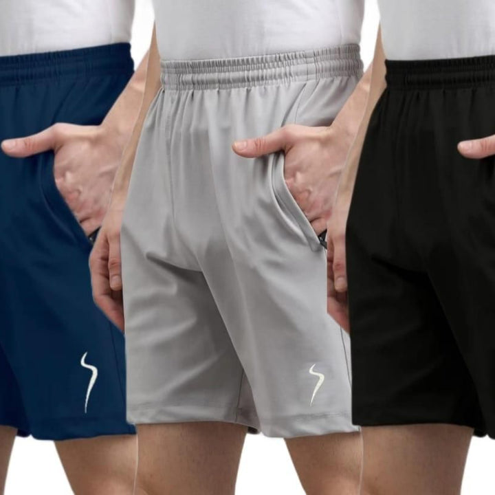 Combo of 3 Men's Cotton Polyester Shorts