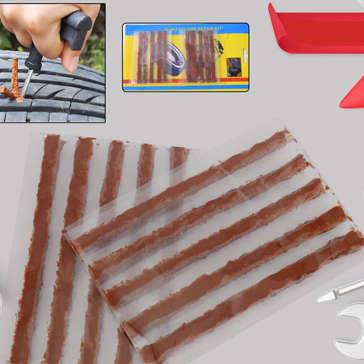 Tire Repair Strings Rubber Strips For Cars  Bike (10 Pcs Set )