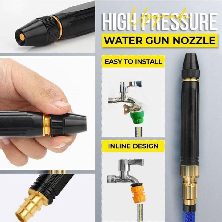 Portable High Pressure Washing Water Nozzle (Black)