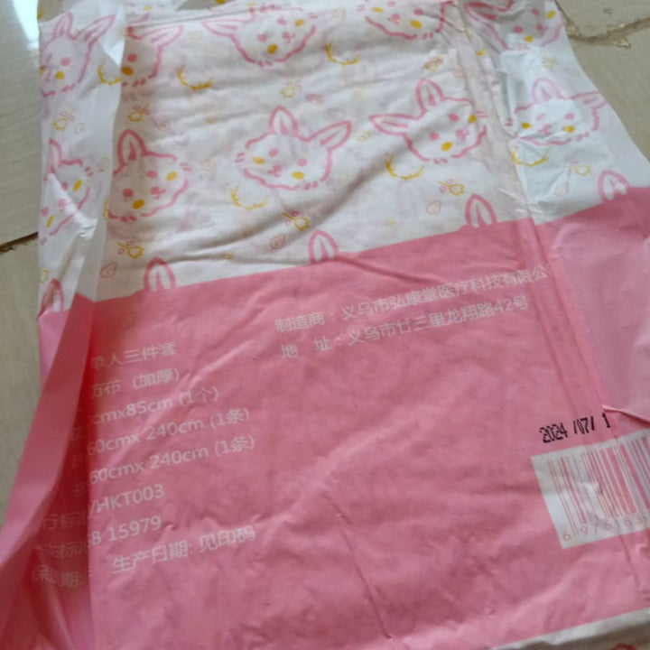3 in 1 Disposable For Travel Printed Bed Sheet