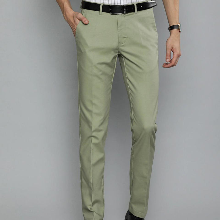 Stretchable Lycra Solid Slim Fit Mens Formal Trouser